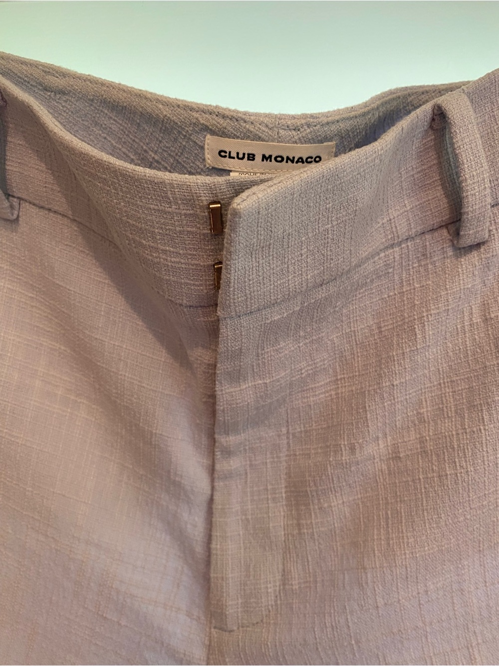 Club Monaco Light Blue Cotton Blend Capris Dress Pants